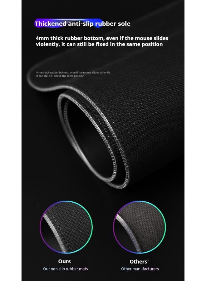 Gaming Mouse Pad, Extra Large Soft Led Extended Mouse Pad (13 Lighting Modes), Anti-Slip Rubber Base Computer Keyboard Mat, Black, 800*300*4mm  - Image 5