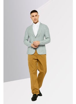 EMPORIO ARMANI Men Regular Fit Plain Formal Blazer, Grey  - Image 2