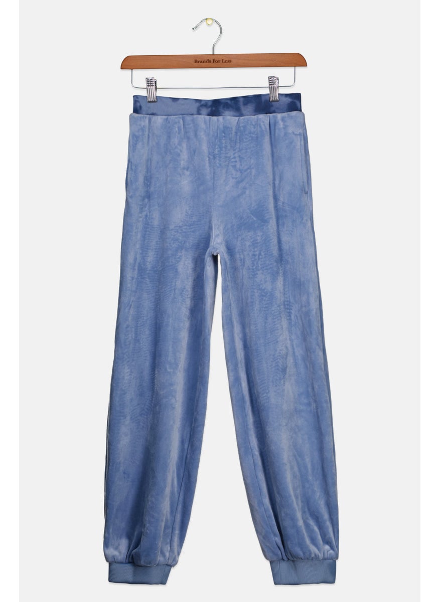 Levi's - Kids Girl Velvet Pull On Pants, Dusty Blue - Image 1
