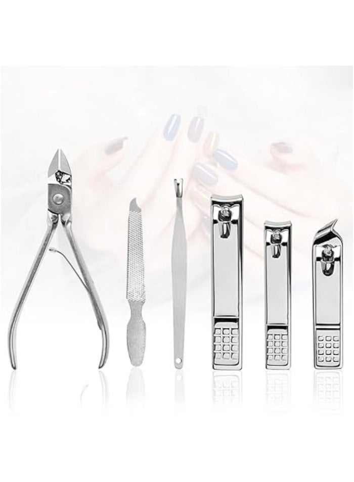 مجموعة مقصات الأظافر للرجال والنساء، هدية مجموعة مانيكير 19 قطعة من الفولاذ المقاوم للصدأ، أدوات العناية بالأظافر مع حقيبة سفر فاخرة. - Image 3