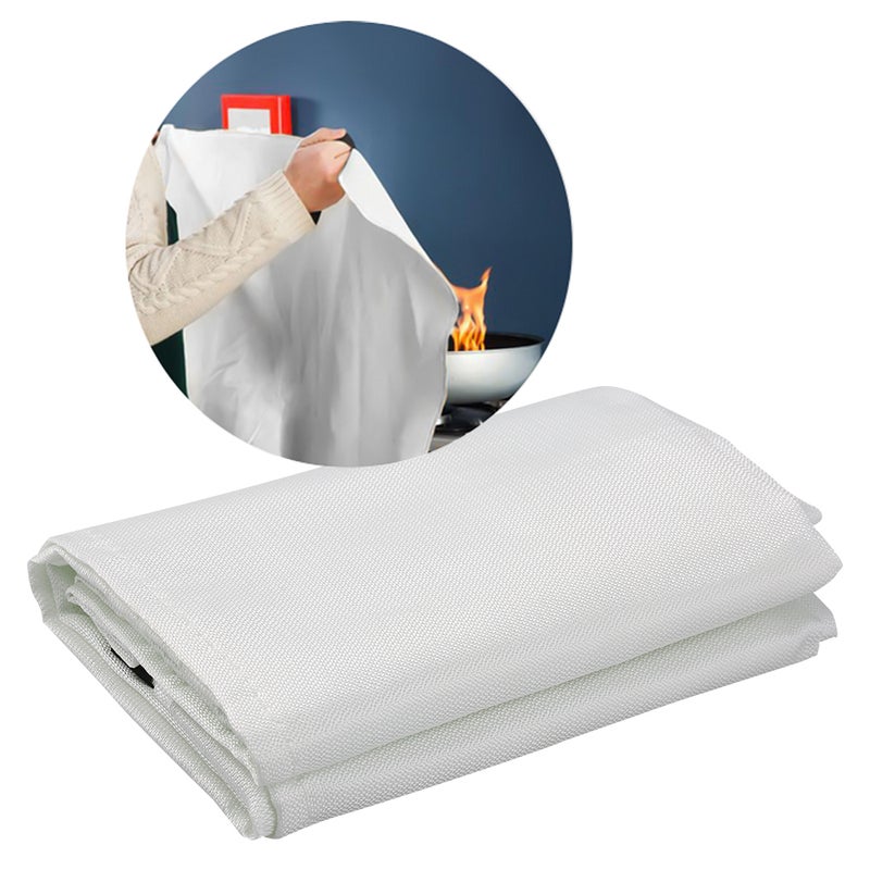 1.5M x 1.5M Fire Blanket Fiberglass Fire Flame Retardant Emergency Survival Fire Shelter Safety Cover Fire Emergency Blanket - Image 3