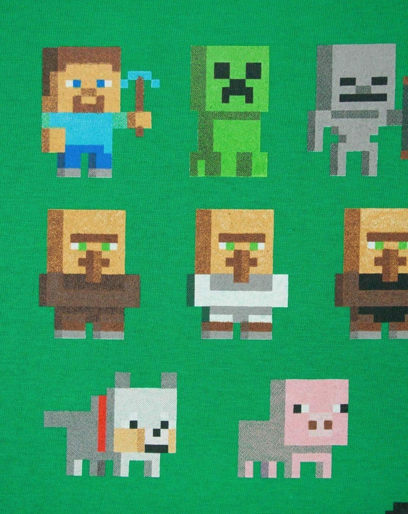 MINECRAFT تي شيرت ماين كرافت للأولاد برسومات سبرايتس بأكمام قصيرة للأطفال 12-13 سنة أخضر - Image 4