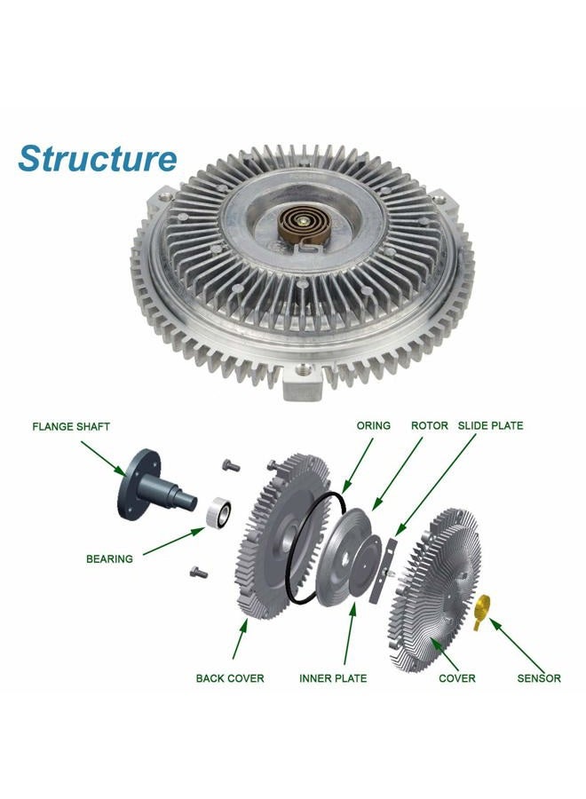 YHTAUTO Engine Cooling Fan Clutch for BMW 323ci 323i 323is 325Ci 325i 325xi 328i 330ci 330i 525i 525it 528i 530i M3 X5 Z3 - Image 3