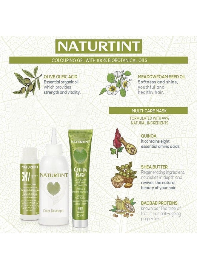 NATURTINT Permanent Hair Colour Burgundy 3Nv | Grey Coverage Long Lasting Hair Colour 92% Natural Ingredients | Usda Certified | Ammonia Free Vegan Hair Color Gel - 3Nv Deep Radiant Red 170 Ml - Image 5