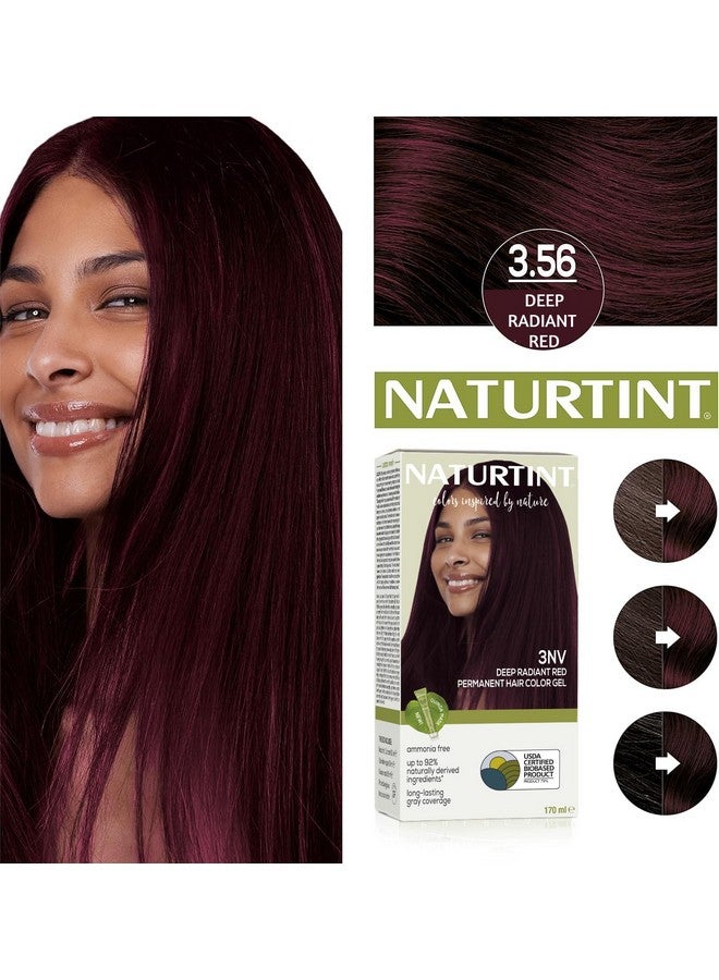 NATURTINT Permanent Hair Colour Burgundy 3Nv | Grey Coverage Long Lasting Hair Colour 92% Natural Ingredients | Usda Certified | Ammonia Free Vegan Hair Color Gel - 3Nv Deep Radiant Red 170 Ml - Image 2