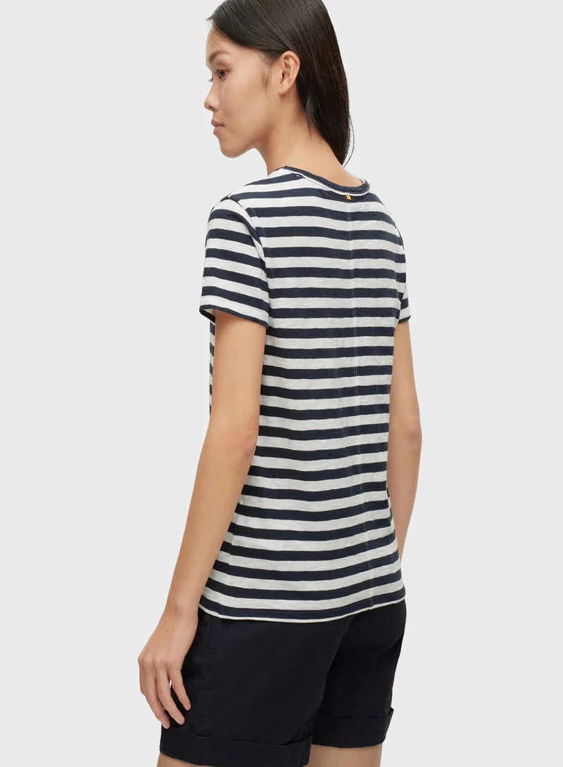 BOSS Striped Knitted T-Shirt