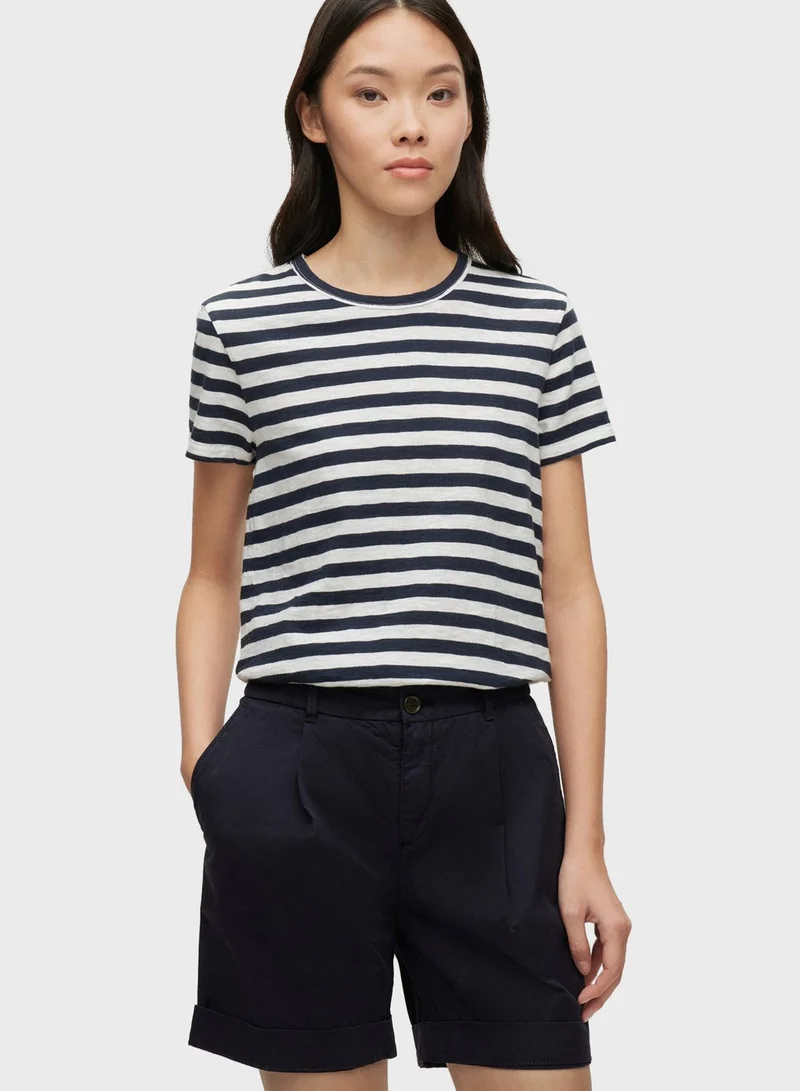 BOSS Striped Knitted T-Shirt