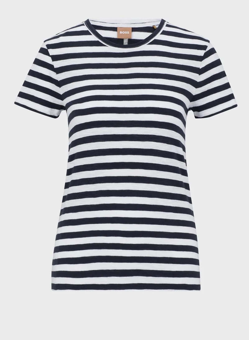 BOSS Striped Knitted T-Shirt