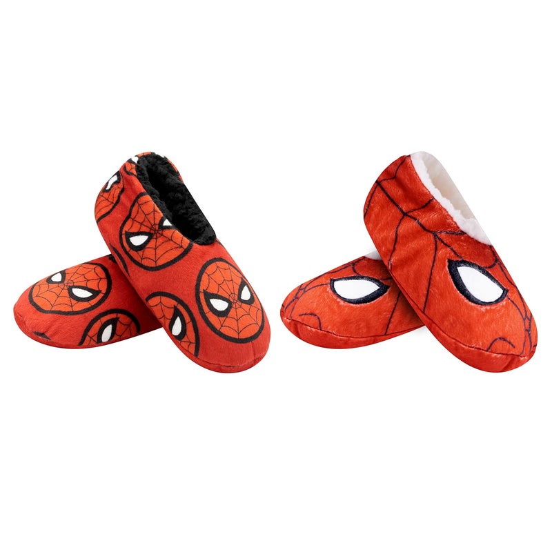 MARVEL جوارب منزلية فuzzy Babba من Marvel Spiderman للأولاد (عبوة من 2) - Image 1