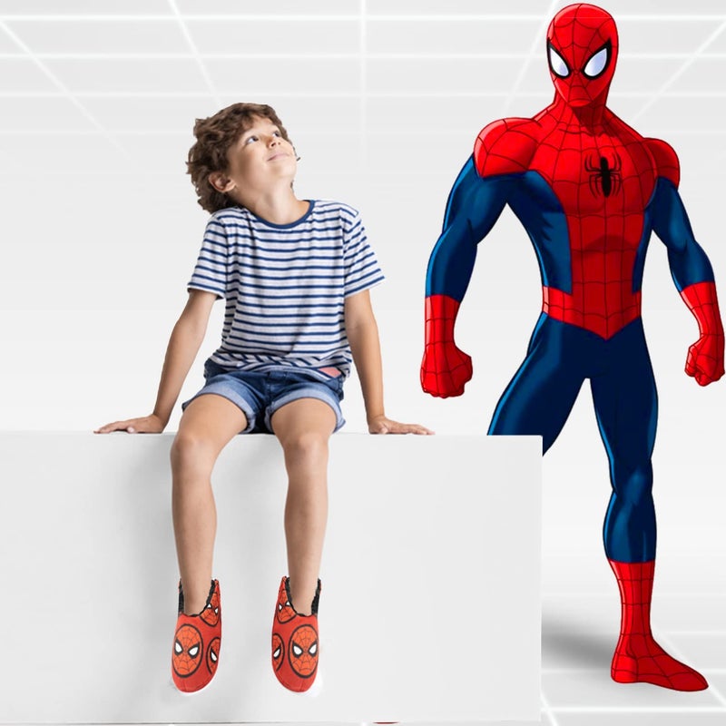 MARVEL جوارب منزلية فuzzy Babba من Marvel Spiderman للأولاد (عبوة من 2) - Image 5