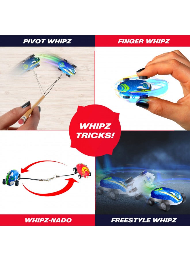USA Toyz USA Toyz Whipz Duo Micro Racers Toy Cars for Kids - 2pk Mini Keychain Cars, Glow in The Dark LED Fast Pocket Racers Fidget Toys, 2 Mini Cars with 2 Racing Stunt Balls, 2 Clips, and 2 USB Chargers  - Image 5