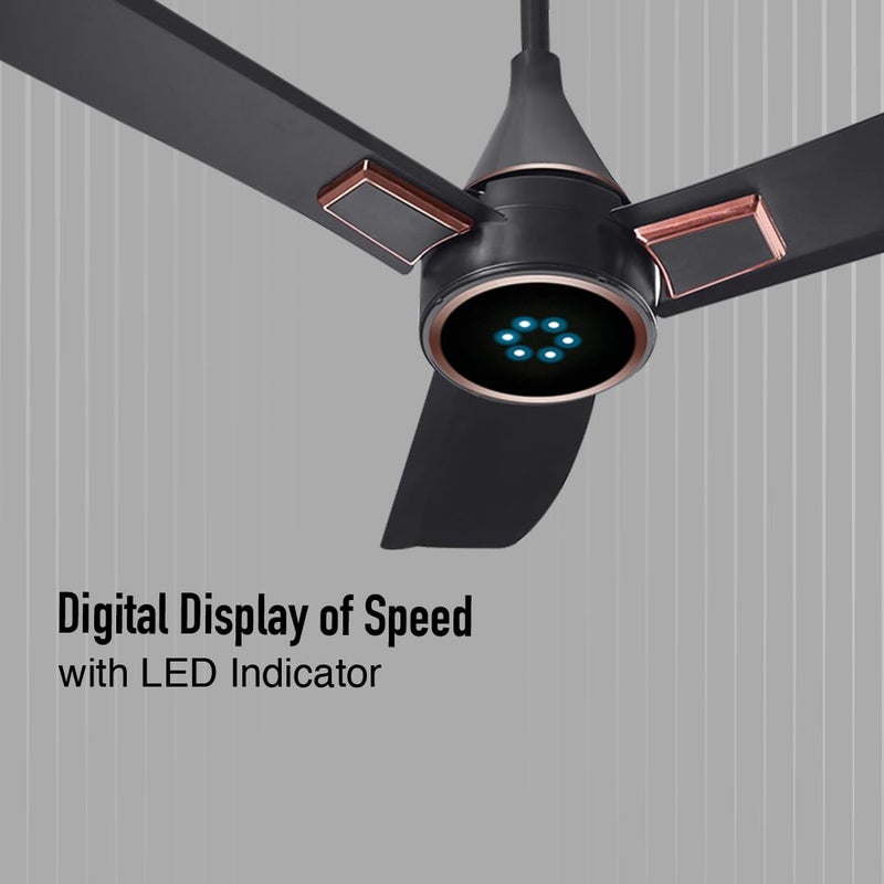 KUHL KUHL Arctis A8 1200 mm BLDC 65 Power Saving BLDC Ceiling Fan With Remote BEE 5 Star Rated ISI Marked High Air Flow LED Indicators 5 Year Warranty on Motor Matt Black - Image 3