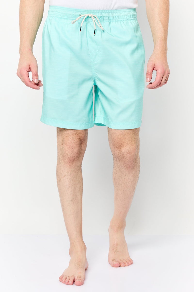 DOCKERS Men 7 Inseam Plain Board Shorts, Mint Green - Image 1