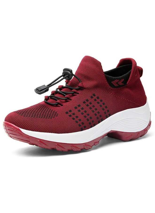 Generic Running Shoes Women Flat Comfort Mesh Breathable Lace-up Casual Sneakers Summer Lightweight Outdoor Gym Jogging Shoes for Women  - Image 1