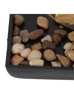Lampostick Lampostick Tabletop Water Fountain Home Decor Ornaments with Waterfall Desktop Leaf Fountains Deep Basin and Natural River Rocks Indoor Zen Relaxation for Office Living Room Bedroom Gift  - Image 5