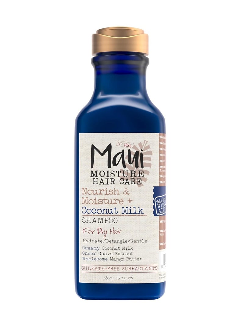 MAUI MOISTURE Maui Moisture Nourish & Moisture + Coconut Milk Shampoo to Hydrate and Detangle Curly Hair, Lightweight Daily Moisturizing Shampoo, Vegan, Silicone & Paraben-Free, 13 fl oz  - Image 1