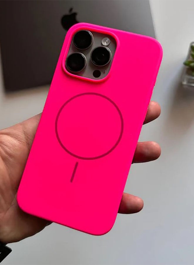 Silicone Case Compatible with Iphone 13 | 14, Slim Design, Magnetic, with Microfiber Lining, Soft Silicone Grip and Scratch Resistant Compatible with Iphone 13/14 - Hot Pink - Image 1