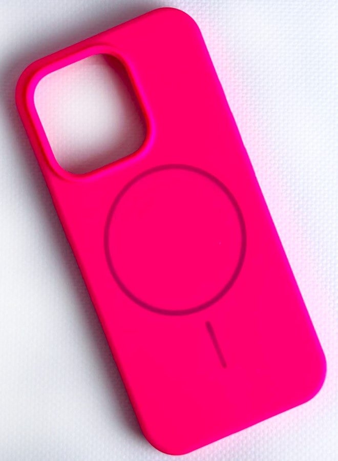 Silicone Case Compatible with Iphone 13 | 14, Slim Design, Magnetic, with Microfiber Lining, Soft Silicone Grip and Scratch Resistant Compatible with Iphone 13/14 - Hot Pink - Image 2