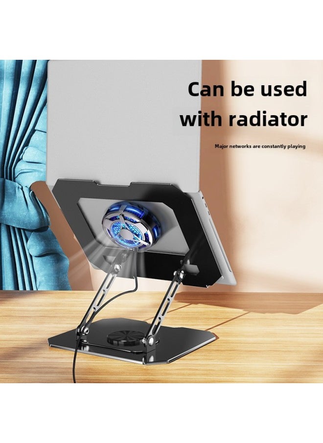 Generic - Computer Bracket Notebook Folding Cooling Carbon Steel Bracket Portable Storage Lifting Rotating Notebook Bracket-Color:262 Acrylic Plate Bracket [infinite Pole Rotation] White - Image 1