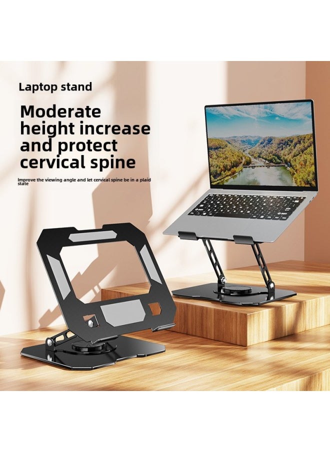 Generic - Computer Bracket Notebook Folding Cooling Carbon Steel Bracket Portable Storage Lifting Rotating Notebook Bracket-Color:262 Acrylic Plate Bracket [infinite Pole Rotation] White - Image 1