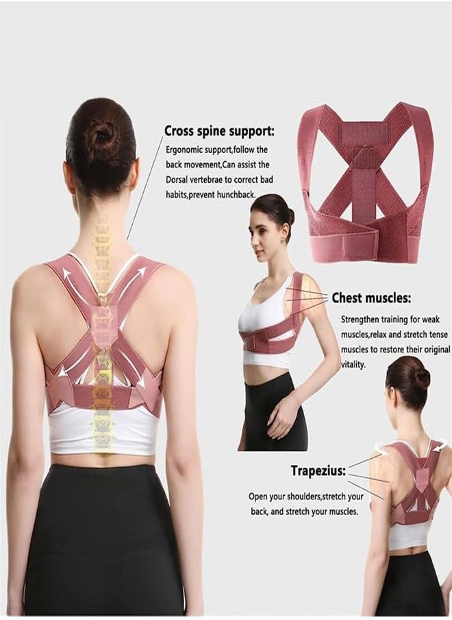 RATSAW Posture Corrector for Women Adjustable Elastic Back Support Belt Upper Back Brace for Support and Spinal Alignment Back Support Straightener for Body Correction  - Image 2