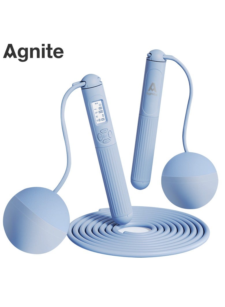 Deli Agnite Er042 Electronic Counting Jump Rope, Adjustable Corded & Cordless Modes With Led Counter For Fitness, Cardio, And Indoor/Outdoor Workouts.  - Image 1