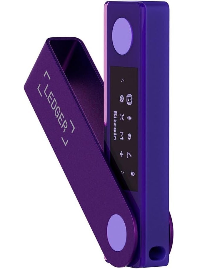 ليدجر محفظة Ledger Nano X للأصول الرقمية | الخيار الأكثر أماناً للتخزين البارد للعملات المشفرة ورموز NFT، تتميز بشاشة كبيرة واتصال لاسلكي عبر البلوتوث ومنفذ Type-C، وتدعم أكثر من 5500 أصل وعملة؛ متوافقة مع أنظمة iOS وAndroid وmacOS وWindows. - Image 2