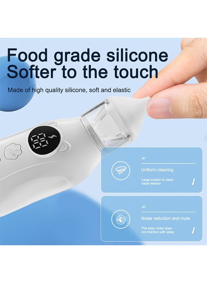 Quantum Nasal Aspirator for Baby, IPX7 Waterproof Electric Nasal Aspirator for Baby, Electric Babies Nose Sucker with 2 Soft Silicone Tips - Image 5