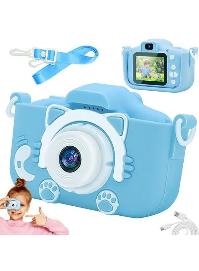 TIGER Kids Camera with Video Shooting & 5 Games – Ideal Birthday, Christmas & Halloween Gift for Boys and Girls – Fun Camera for Video Recording, Photos, and Play – Compact, Durable, Easy to Use for Kids – Blue Color, Perfect for Children Aged 3+ - Image 1