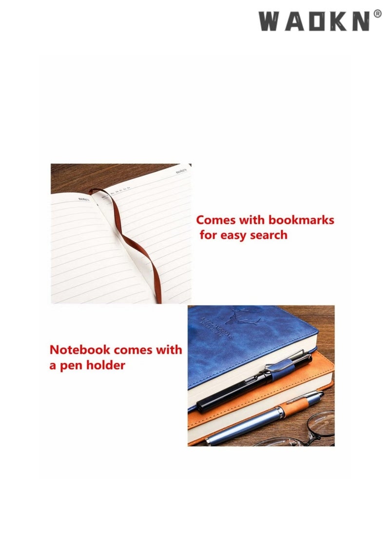 WAOKN Business Thickened A5 Notebook Journal Hardcover Executive Diary with Premium Thick Paper, College Lined Journal 360 Page for Office Home School Business Writing Note Taking (Green)  - Image 5