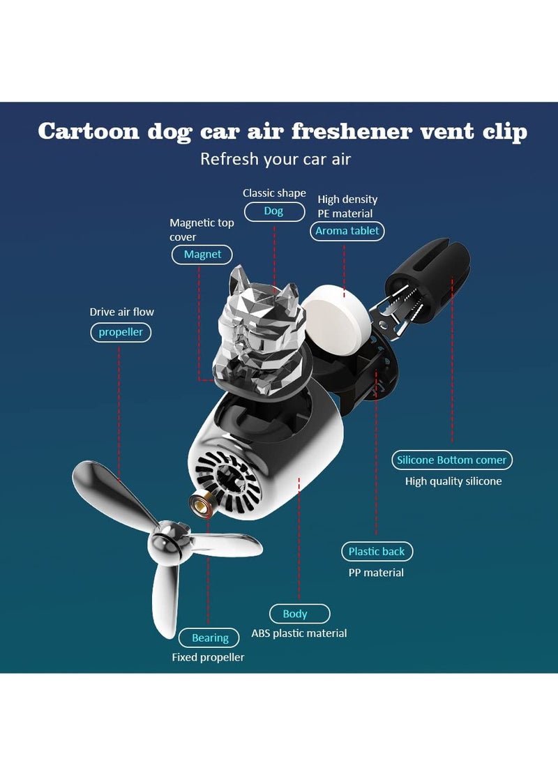 SYOSI 1 Pc Car Air Fresheners Cute Cartoon Dog Car Diffuser Propeller Air Outlet Vent Fresheners Interior Decoration Accessories Diffuser for Car and Home - Image 3