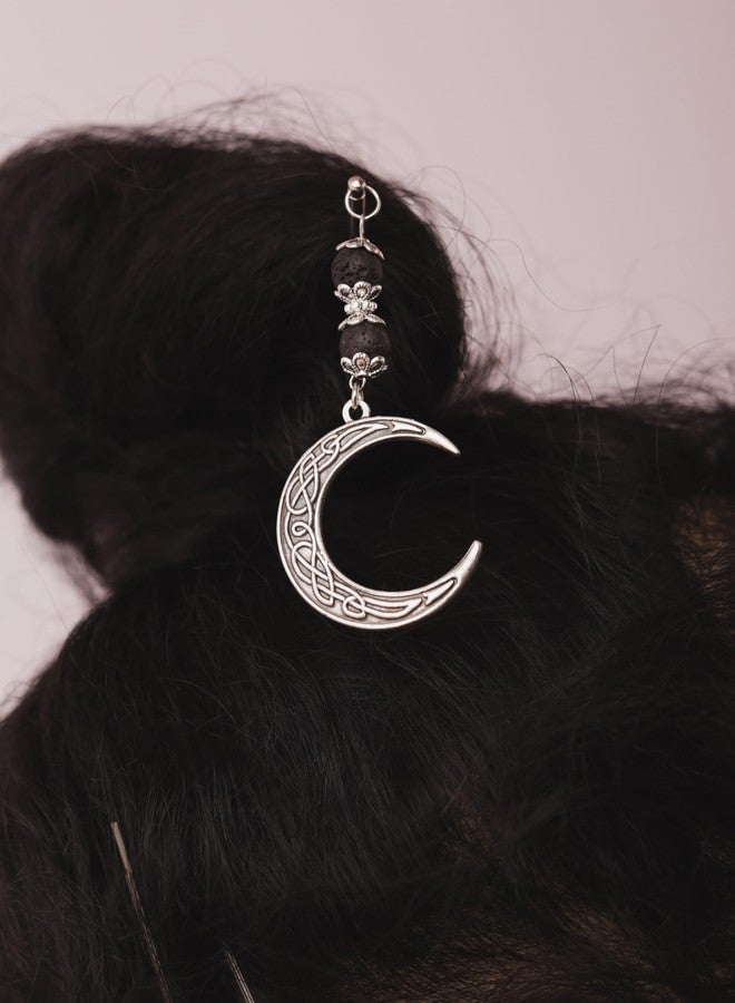 HAQUIl Vintage Cresent Moon Dangle Hairstick Jewelry for Women Classic Vintage VIking Hair Sticks Women Gifts - Image 3