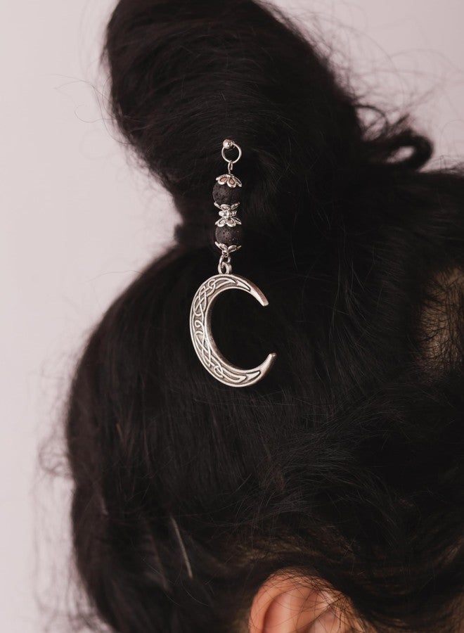 HAQUIl Vintage Cresent Moon Dangle Hairstick Jewelry for Women Classic Vintage VIking Hair Sticks Women Gifts - Image 2