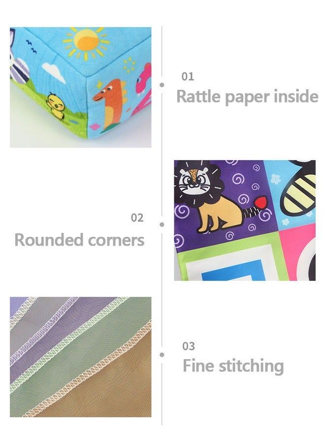 GROIC Baby Tissue Box Toys,Soft Montessori Toys for Babies,Infant Newborn Toddlers Sensory Toys Baby Magic Tissue Box,Early Learning Toys, Crinkle Toys - Image 5