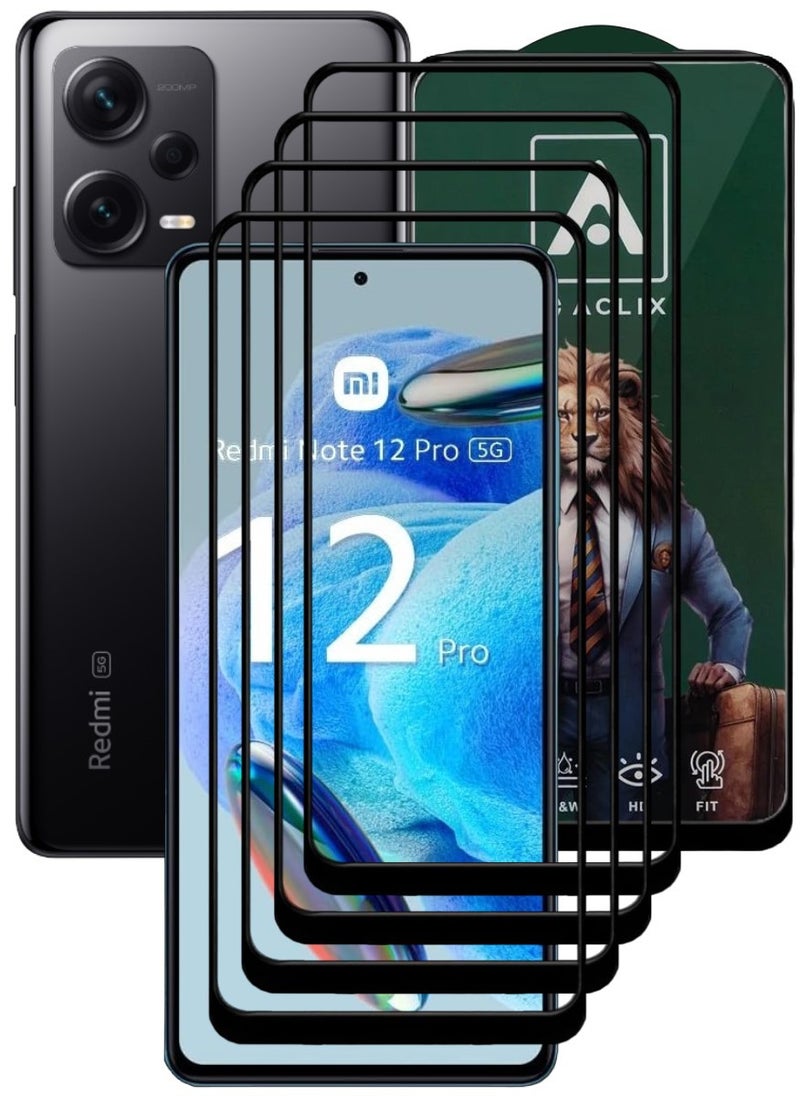 ACLIX 4 Pieces Antistatic ESD Dustproof Premium Quality High Definition Tempered Glass Screen Protector Designed For Xiaomi Redmi Note 12 Pro - Image 1