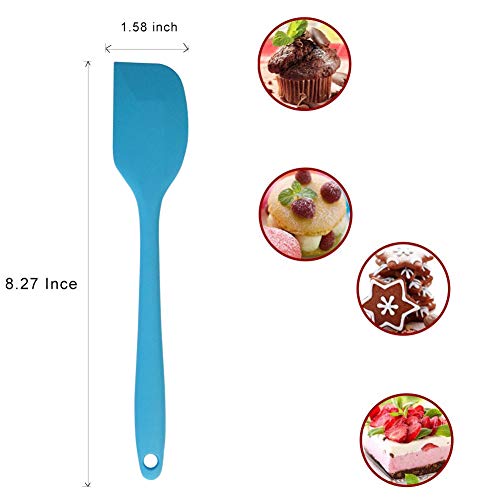 zYoung 4 Pcs Silicone Spatulas, Rubber Spatula Heat Resistant Seamless One Piece Design Flexible Scrapers Baking Mixing Tool,Small - Image 3