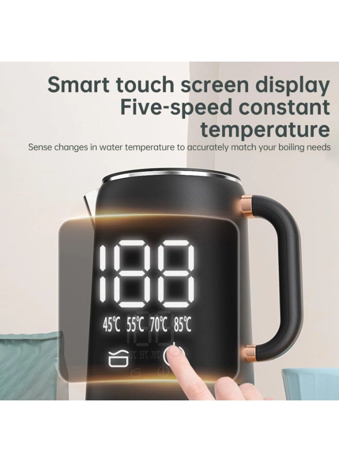 توب كور غلاية كهربائية ذكية 1.7 لتر – غليان سريع 1500 واط، شاشة لمس، 5 إعدادات حرارة، عزل مزدوج الجدار ووظيفة الحفاظ على الدفء لمدة 16 ساعة - Image 5