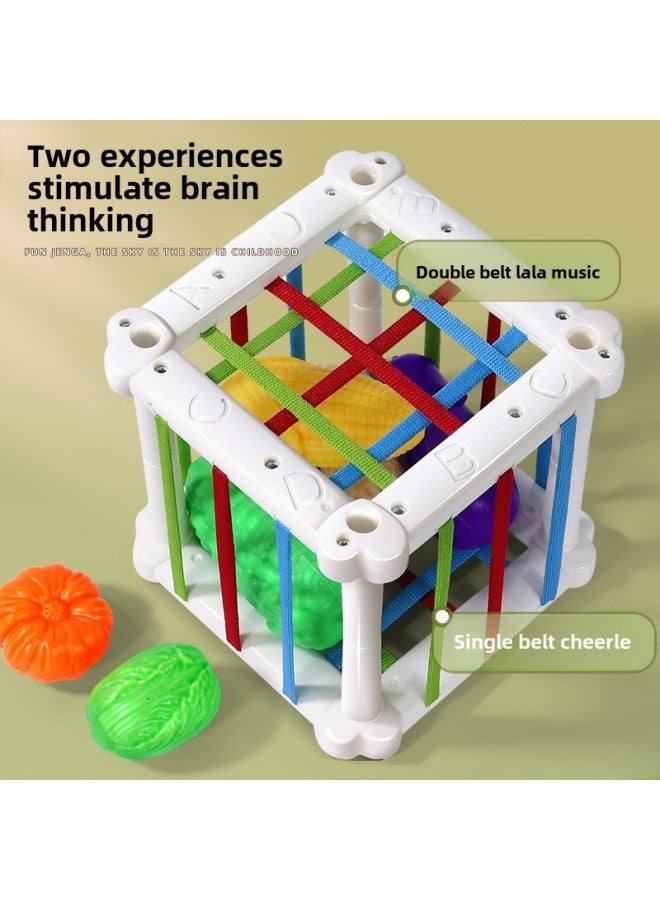 Rainbow Sesler Toy Baby Hand Training Grasping Toy Baby Early Education Educational Cognitive Toy-Color:Animal Cesele (with 3 Vinyl Animals) E-commerce Box - Image 3