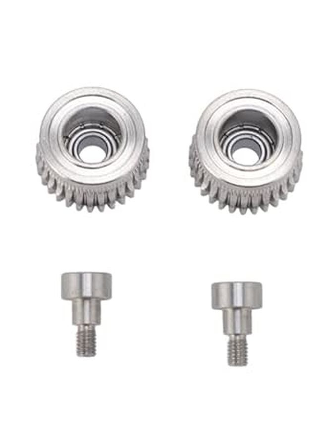 Hardened Steel Dual Extruder Gear Set Nickel Plated Rustproof for 3D Printer 2Pcs - Image 1