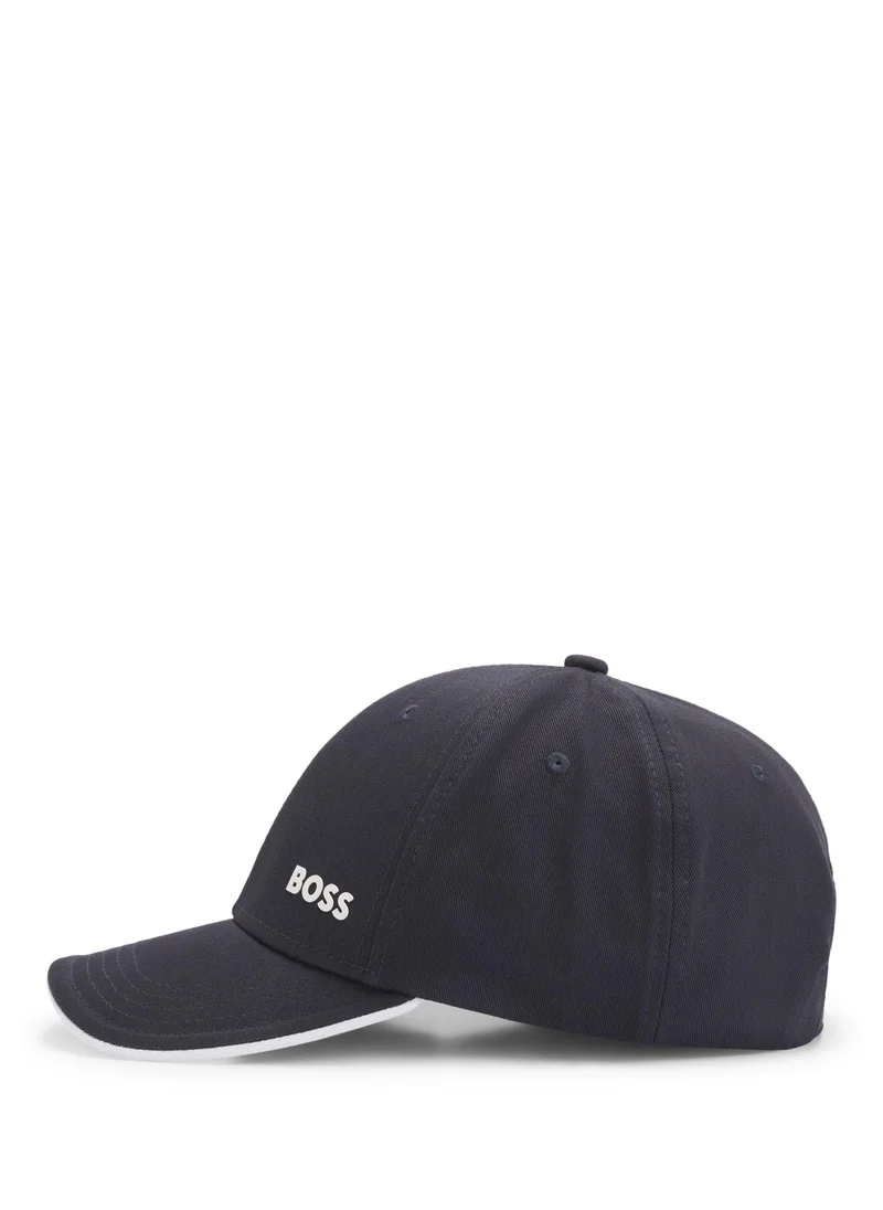 BOSS Logo-print cap in cotton twill