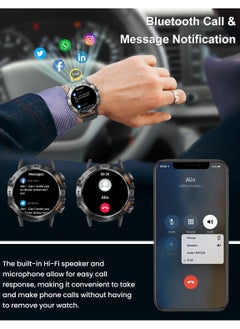 AROAQ Military Smart Watches for Men(Answer/Make Call), Tactical Smartwatch for Android iOS, 400mAh Battery/Sports Tracking/Health/Sleep Monitoring  - Image 3
