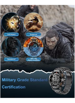 AROAQ Military Smart Watches for Men(Answer/Make Call), Tactical Smartwatch for Android iOS, 400mAh Battery/Sports Tracking/Health/Sleep Monitoring  - Image 2