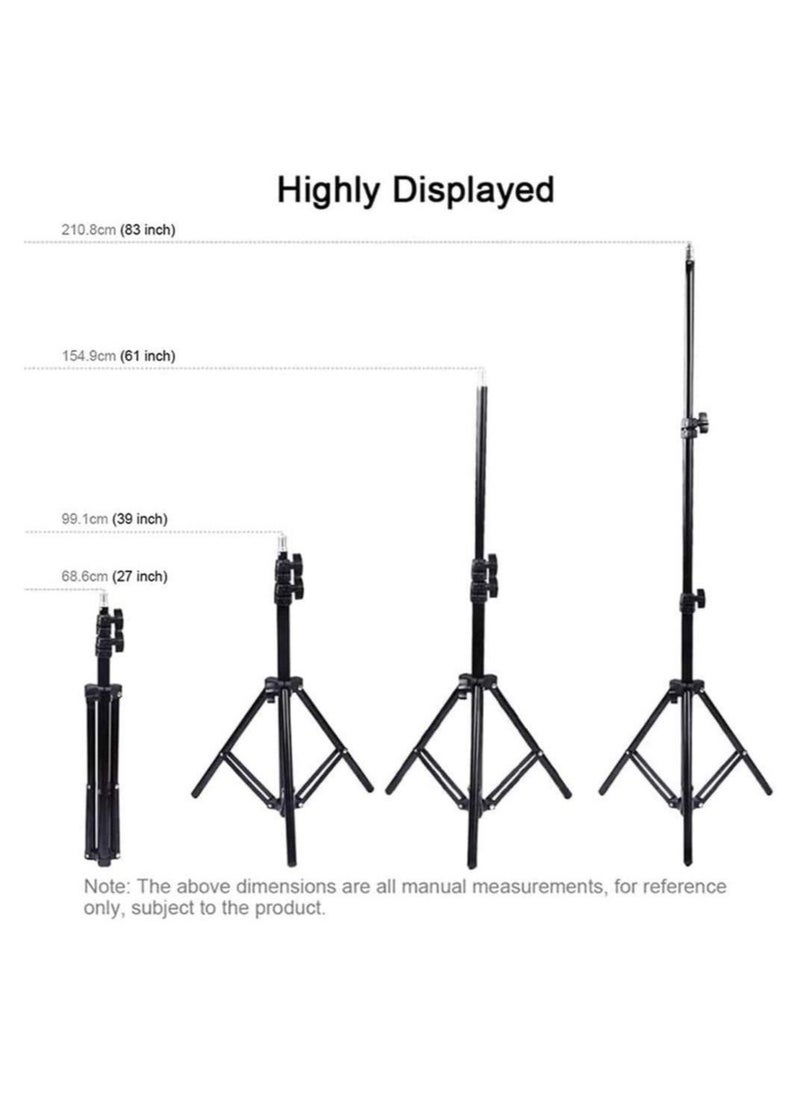 ELTRAZONE 10 Inch Selfie Ring Light with 210CM Tripod & Cell Phone Holder & Bluetooth Remote Shutter for Live Stream, YouTube Video, Makeup  - Image 1