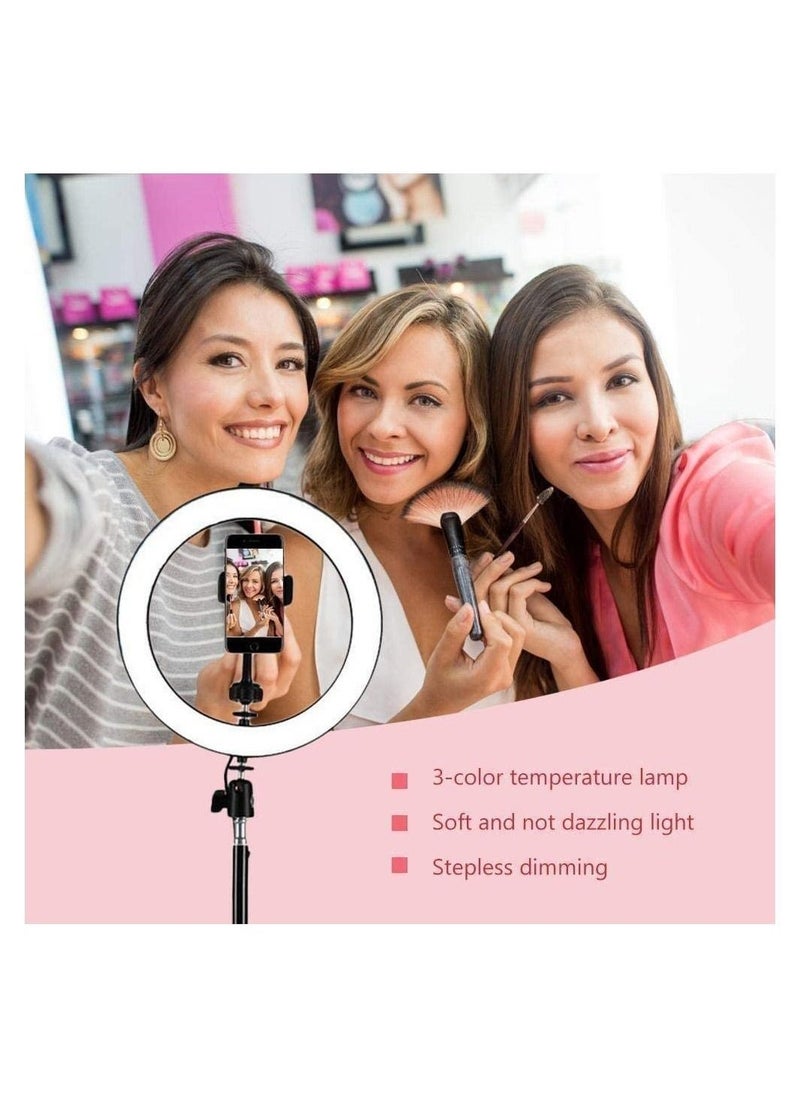 ELTRAZONE 10 Inch Selfie Ring Light with 210CM Tripod & Cell Phone Holder & Bluetooth Remote Shutter for Live Stream, YouTube Video, Makeup  - Image 3