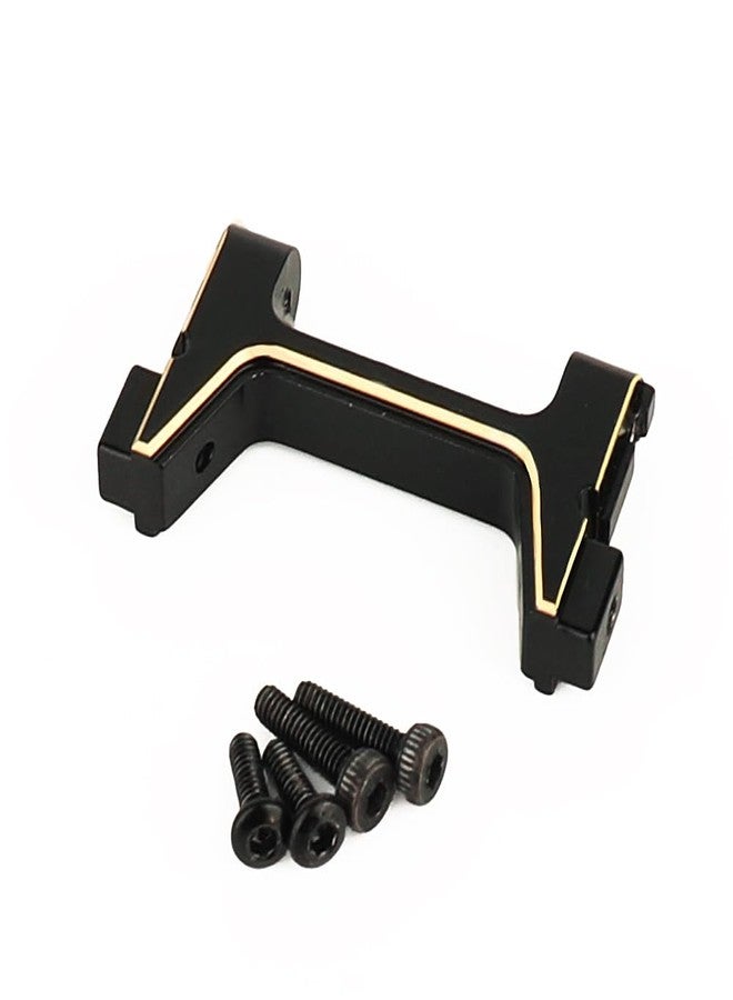 Pothyes Heavy Duty Brass Black Coating Front Rear Bumper with Bumper Mount for 1/18 RC Crawler Car TRX4-M Defender Metal Upgrade Parts (Front Bumper Mount) - Image 1