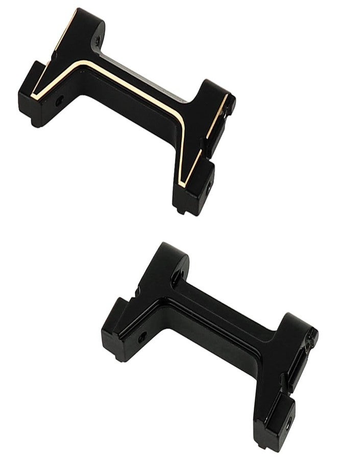 Pothyes Heavy Duty Brass Black Coating Front Rear Bumper with Bumper Mount for 1/18 RC Crawler Car TRX4-M Defender Metal Upgrade Parts (Front Bumper Mount) - Image 3