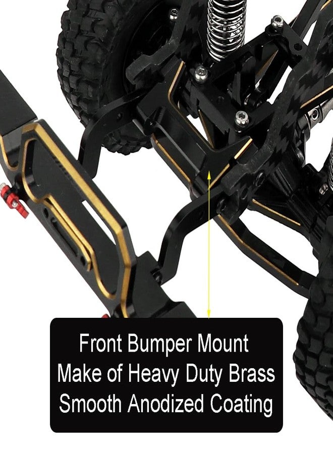 Pothyes Heavy Duty Brass Black Coating Front Rear Bumper with Bumper Mount for 1/18 RC Crawler Car TRX4-M Defender Metal Upgrade Parts (Front Bumper Mount) - Image 2