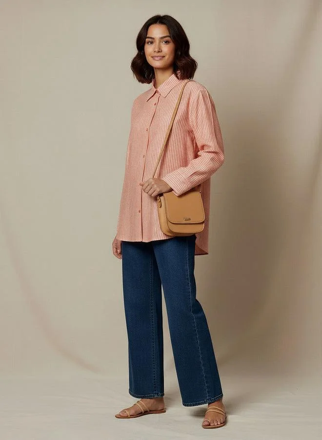 سبلاش فيڤ Shirt with Stripes and Long Sleeves