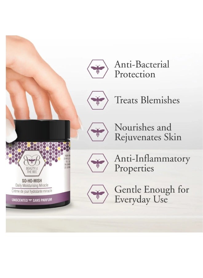 beauty and the bee So-Ho-Mish Daily Moisturising Miracle Unscented 60ml  - Image 2