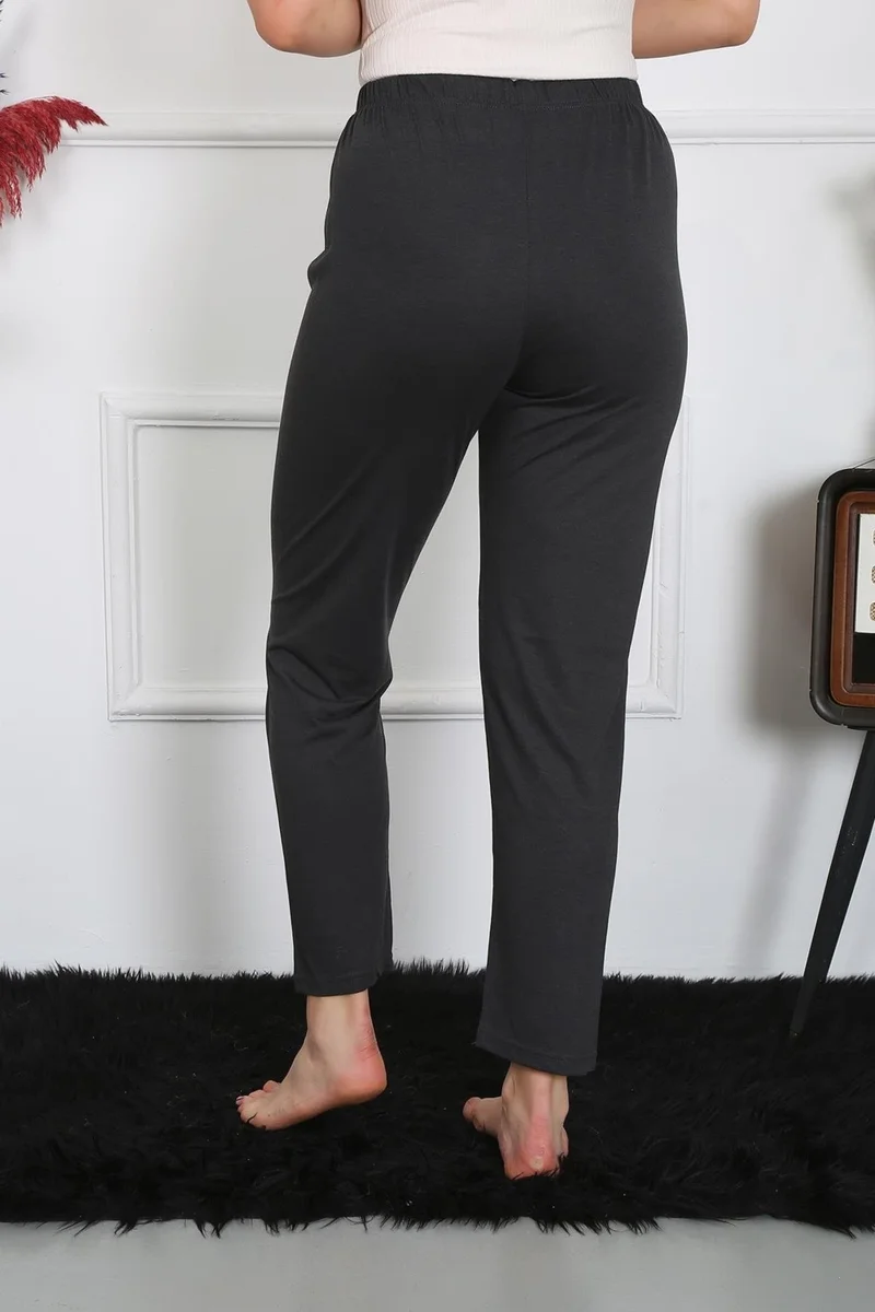 Akbeniz Women's Cotton Combed Cotton Single Bottom Pajamas Smoke 27514